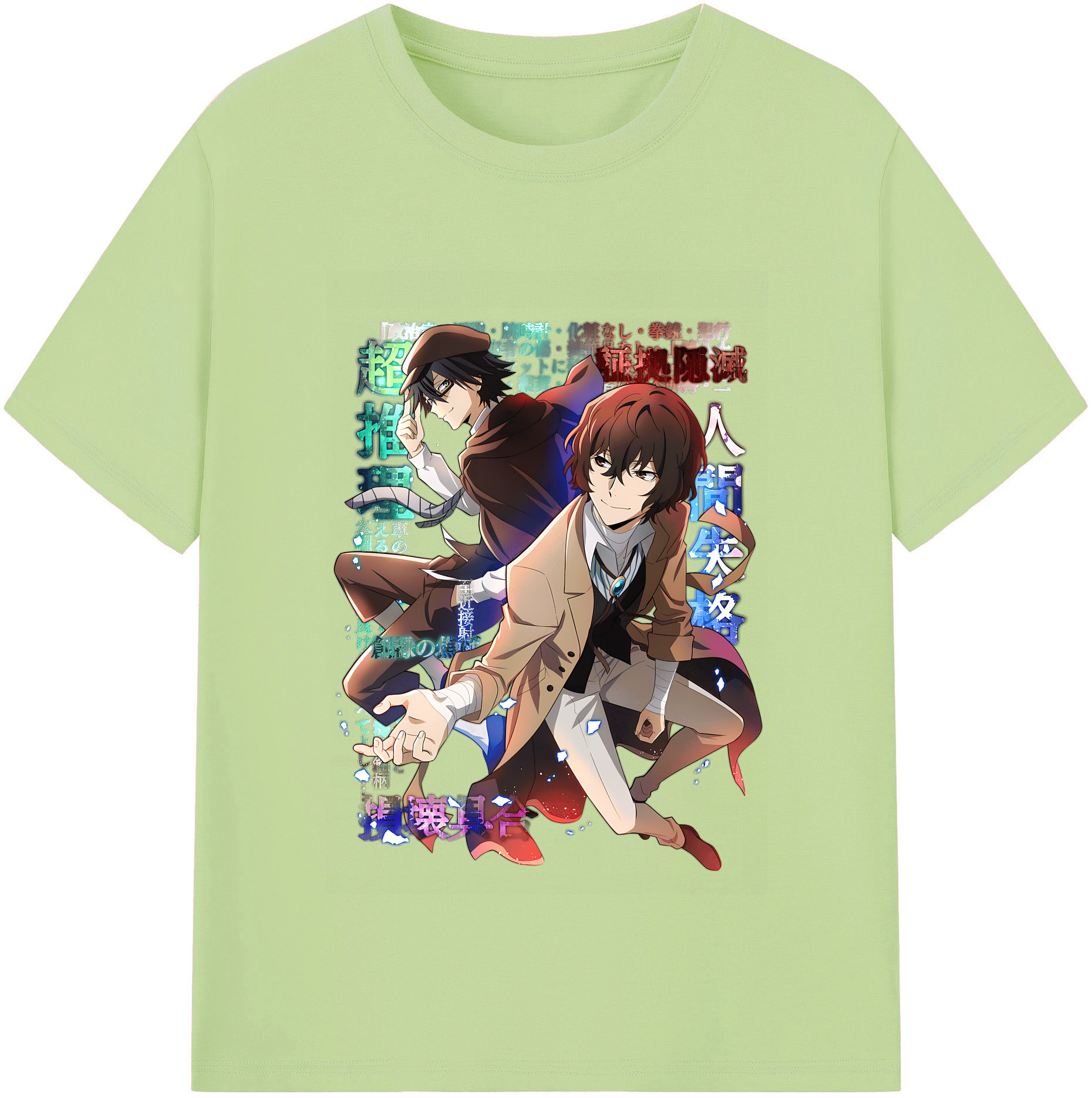 （画像用） 文豪ストレイドッグス Bungo Stray Dogs 綿100％半袖Tシャツ（フロントプリント）